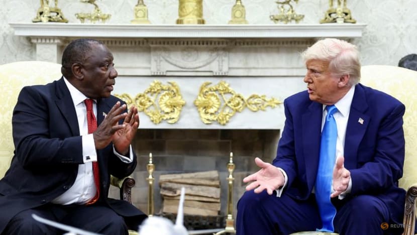 Trump challenges South Africa's president on White House trip, with white farmer murder claims Trump challenges South Africa's president on White House trip, with white farmer murder claims