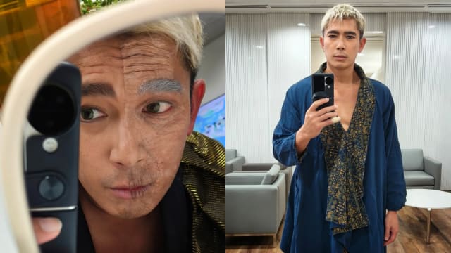 新剧演疯癫反派，黄俊雄晒“阴阳脸”造型，揭上妆要花3小时！