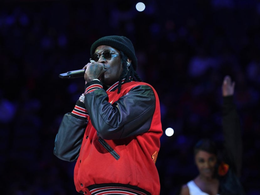 Young Thug performs at half time at the game between the Atlanta Hawks and the Boston Celtics on Nov 17, 2021 at State Farm Arena in Atlanta, Georgia. Young Thug performs at half time at the game between the Atlanta Hawks and the Boston Celtics on Nov 17, 2021 at State Farm Arena in Atlanta, Georgia.