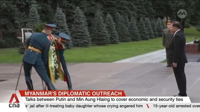 Myanmar leader Min Aung Hlaing in Russia amid push for international legitimacy