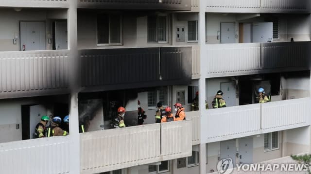 韩国首尔公寓火患酿一死 死者疑是纵火犯
