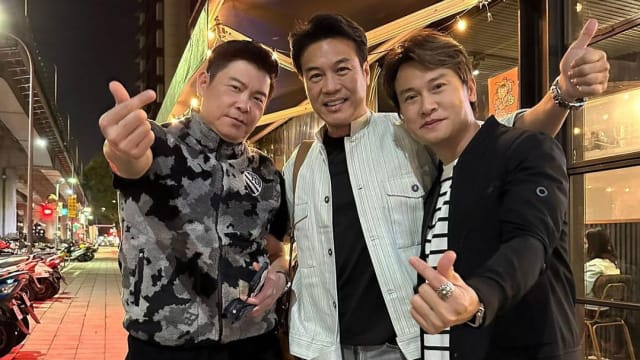 台湾相约老友！郑各评、王振复、曾国城同框