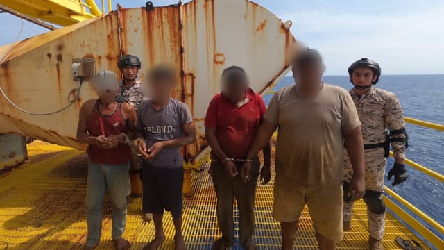 潜入海上钻油台试图偷电缆 马国逮捕四名印尼嫌犯