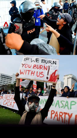 Students in Indonesia clash with police amid haze protests
