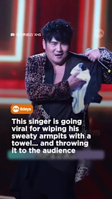 When the fan service gets a little too… personal.  #8dayssg #8dayssgasianent #garychaw #fans #towel 
