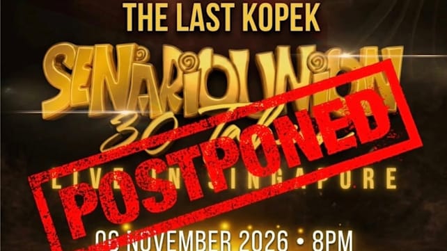 Konsert 'The Last Kopek - Senariounion 30 Tahun' di SG ditunda hingga 2 Jan 2027