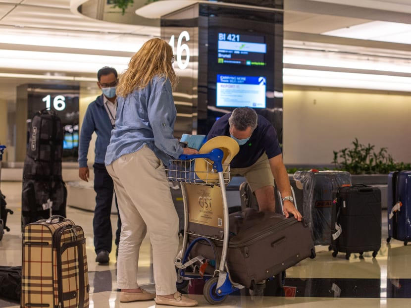 Travellers from Brunei arriving in Singapore on Sept 8, 2020.