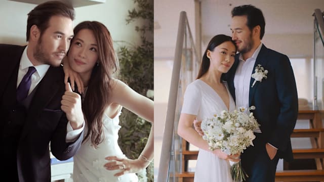 晒婚纱照撒糖，林慧玲甜迎结婚3周年