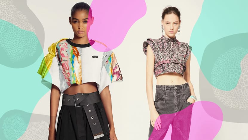 Midriffs are back – just in time to show off your hard-earned abs and obliques