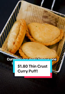 From a home business to a physical store, this Curry Puff Uncle's stall has freshly made curry puff, and also offers chilli ban mian and sandos! #8dayseat #sgtiktok #sgfyp 