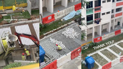Singaporeans Praise Foreign Workers After Viral Video Shows How HDB Carparks Are Built