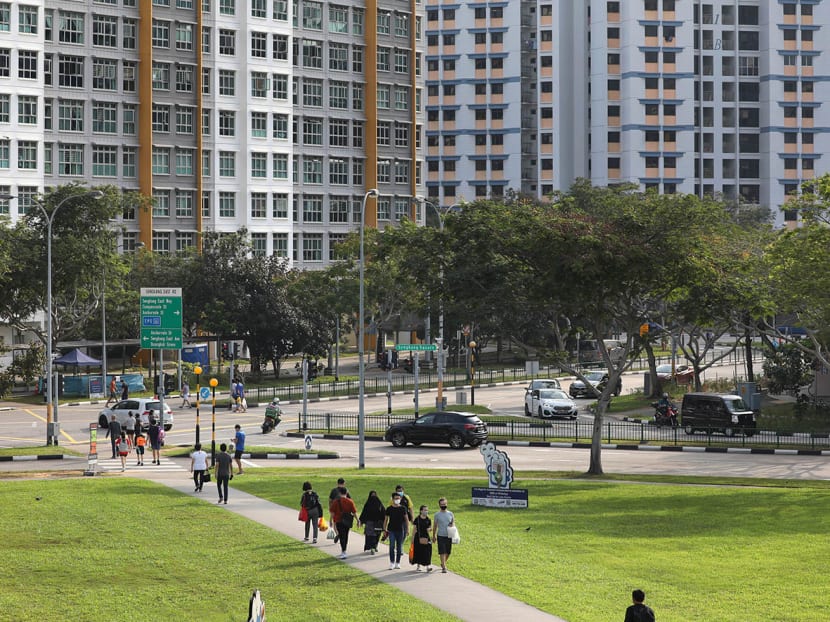 HDB blocks in Sengkang.