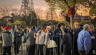 They come with tools and wait to be chosen. Inside one of China’s ‘gig stations’