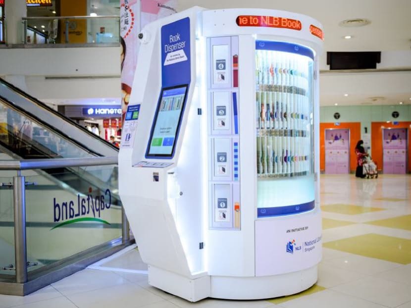 A National Library Board (NLB) book dispenser. 
