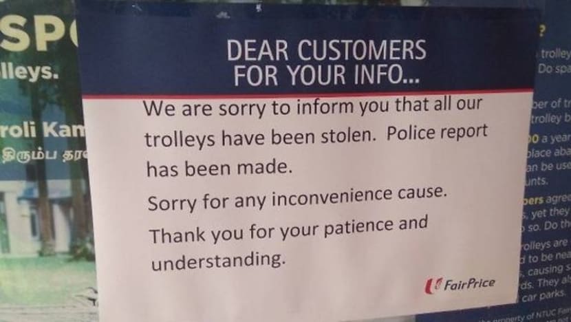 Polis sedang siasat kes troli dicuri di FairPrice Holland Drive