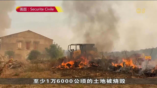 法国南部爆发近80年最大林火 酿1死13伤