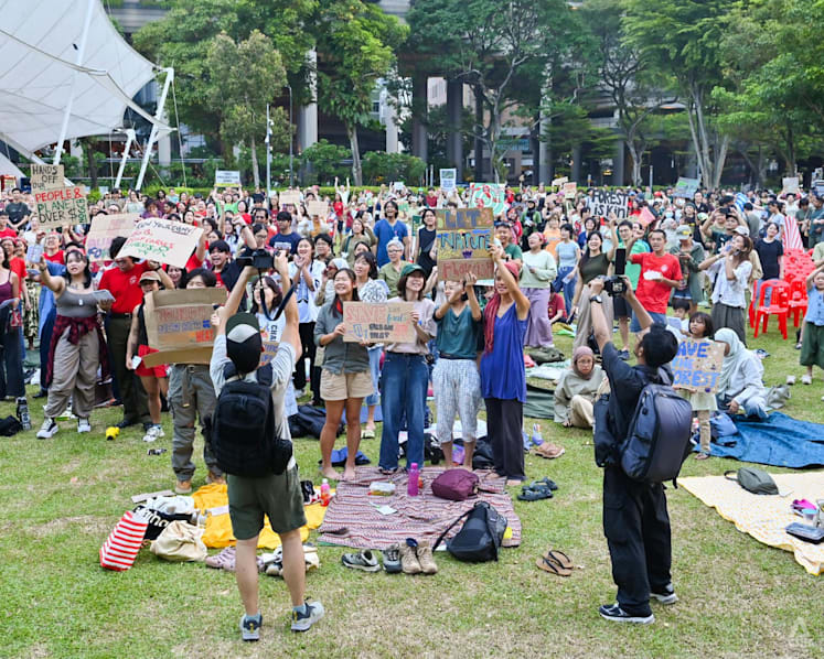More than 1,000 rally at Hong Lim Park over Maju Forest, Gillman Barracks plans