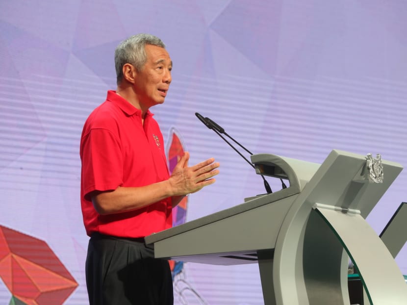 PM Lee speaking at the annual May Day Rally on Tuesday (May 1).
