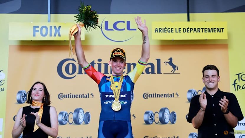 Denmark's Pedersen wins Tour stage four, Norway's Traeen takes yellow jersey