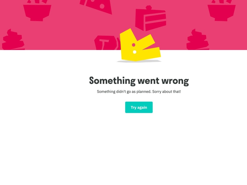 Users in Singapore trying to order food from Deliveroo were greeted with this message on its website on Aug 20, 2020 at night.