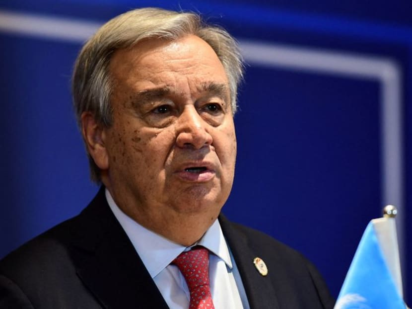 United Nations Secretary-General Antonio Guterres addresses delegates at the opening of the Third South Summit (G77+China) in the Munyonyo suburb, of Kampala, Uganda on Jan 21, 2024. 
