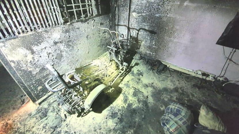 3 taken to hospital after mobility scooter catches fire in Ang Mo Kio flat