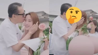 Taiwanese Actor Ouyang Long Kissing Daughter Nini On The Lips At Her Engagement Party Has Netizens Feeling Uncomfortable