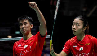 Crowd favourites Loh Kean Yew, Yeo Jia Min overcome tough opponents to progress at Singapore Open