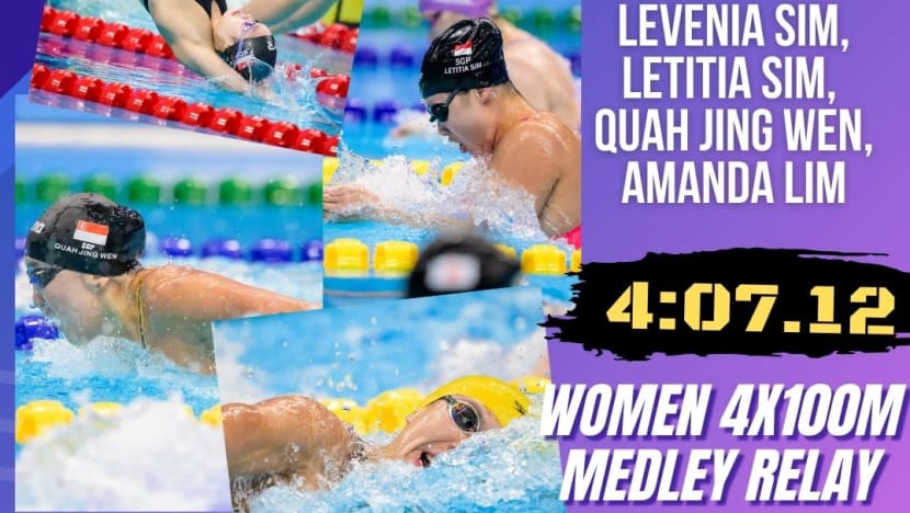 Pasukan renang SG mara ke peringkat akhir acara 4x100 meter rampaian campuran wanita