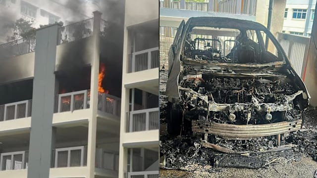 义顺停车场汽车烧成废铁 议员：建屋局确认停车场可安全使用