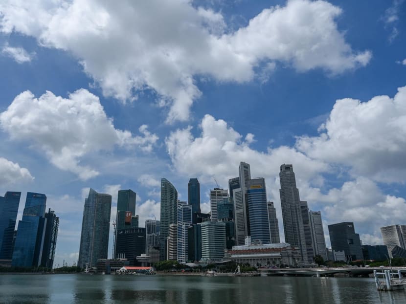 A general view shows the city skyline in Singapore on Dec 1, 2022.