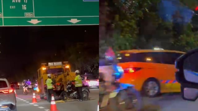 中央快速公路发生两起交通事故 两人送院