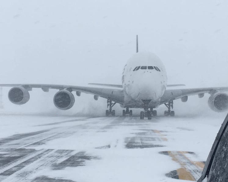 Blizzard forces JFK-bound Singapore Airlines A380 jumbo jet to land in small airport