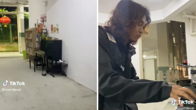 送餐员组屋楼下秀琴艺 网民惊艳吁他转行