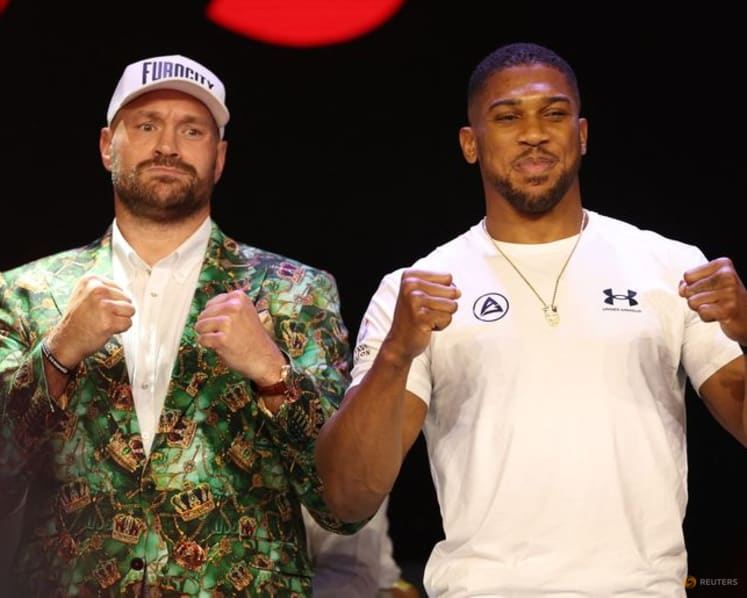 Smiles and respect as Fury and Joshua have first face off ahead of December fight