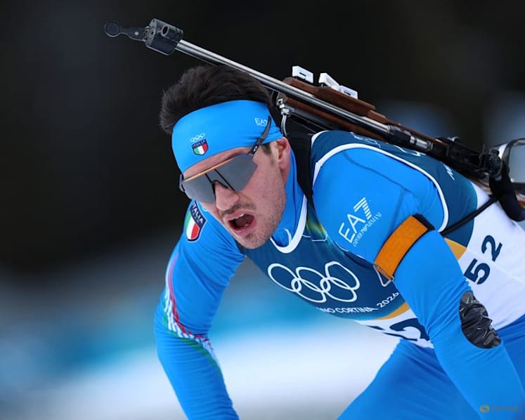 Biathlon-Italy's Giacomel rues lack of Olympic village as he hopes for more success