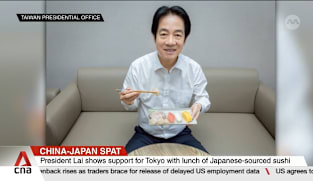 Taiwan president shows support for Tokyo with photo of sushi as China-Japan rift deepens