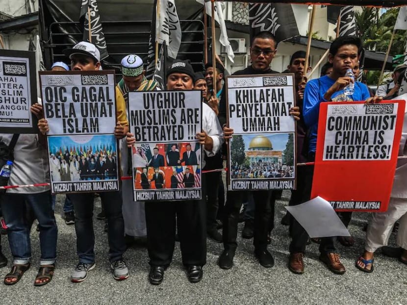 Protesters demonstrate in support of China’s Uighur Muslims in Kuala Lumpur on Dec 27, 2019.