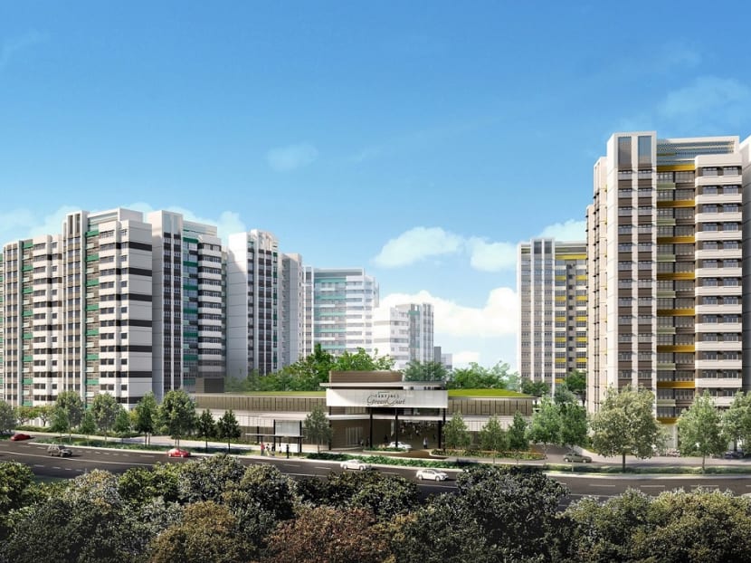 Demand for three-room flats in Tampines GreenCourt also exceeded supply, with 193 applications for the 186 flats available. Photo illustration: HDB