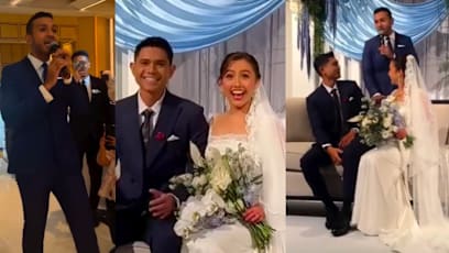 S'pore Groom Surprises Bride With Taufik Batisah Singing at Their Wedding After “Shot in the Dark” Request