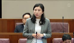Cassandra Lee seeks a clarification during debate on motion on Pritam Singh