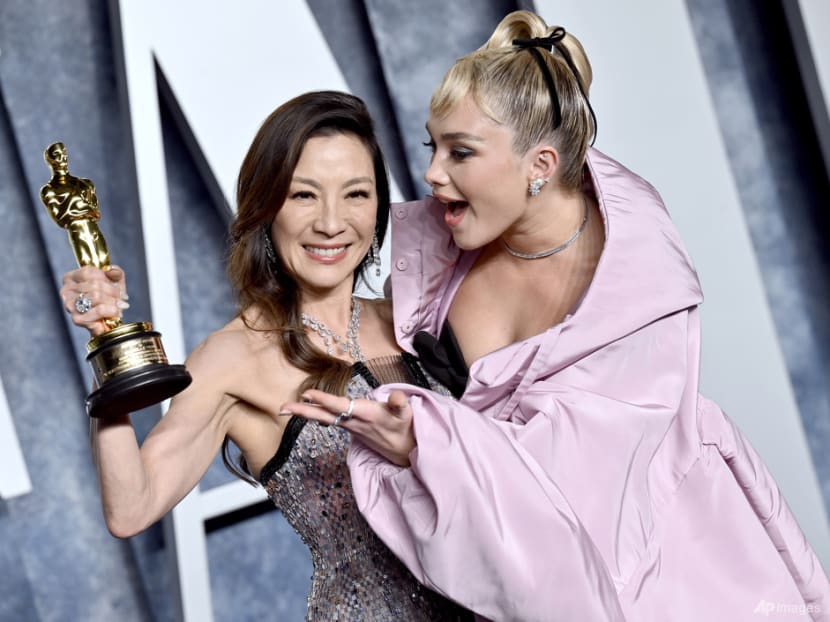 Michelle Yeoh and Brendan Fraser feel the love at Vanity Fair post-Oscars party