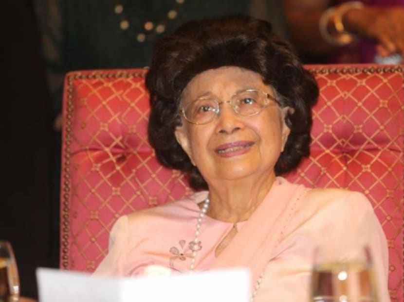 Dr Siti Hasmah Mohd Ali, wife of former Malaysian premier Mahathir Mohamad, was questioned on Friday (Jan 26) over a speech she made four months ago at a rally, said her lawyer. Photo: The Malay Mail Online