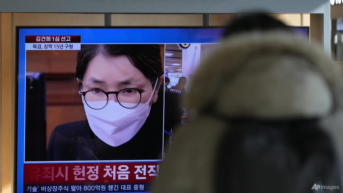 South Korea court sentences ex-first lady Kim to jail for bribery