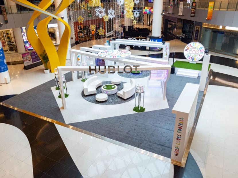 Hublot, the official timekeeper of the FIFA World Cup, has a football pop-up in Singapore