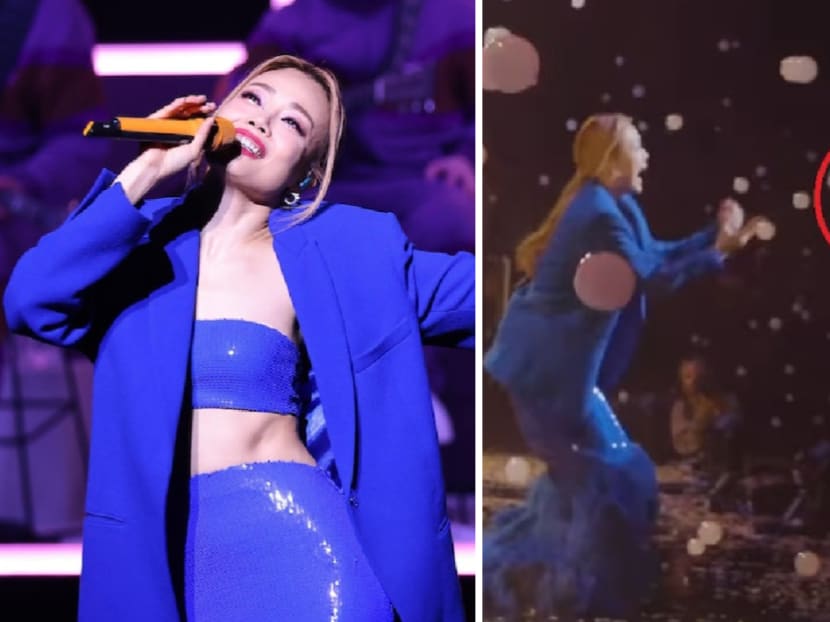 Joey Yung screams in shock after accidentally ‘throwing’ mic at audience during concert