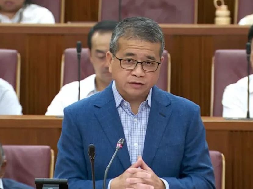 Minister for Culture, Community and Youth Edwin Tong speaking in Parliament on Aug 2, 2023.