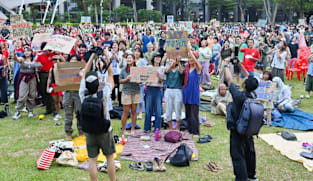 Lebih 1,000 berhimpun di Hong Lim Park berhubung pelan Hutan Maju, Gillman Barracks