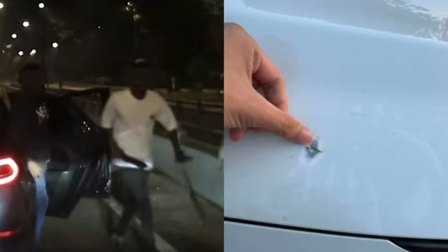 疑闪高灯爆路怒 马国男子载妻儿遭持刀拦车