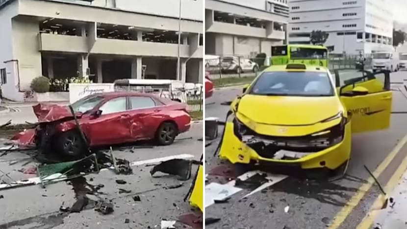 Man to be charged after driving erratically and crashing into taxi at Kallang Bahru